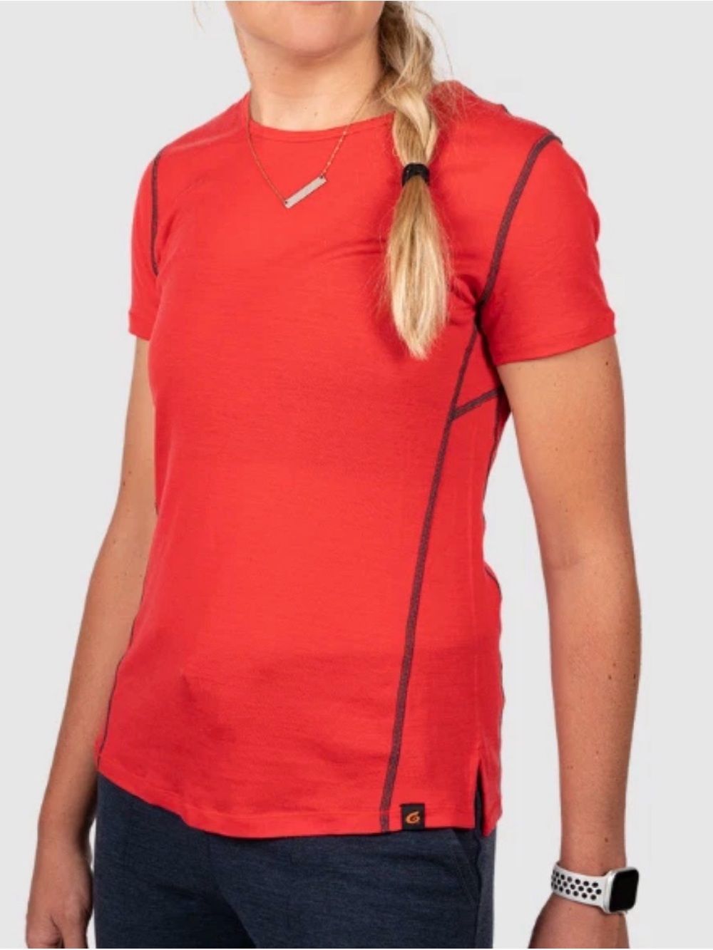 Point 6 Red Short-Sleeve Wool Tee